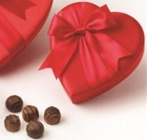 Sweet Shop Luxe Heart Box 6pc. Truffles